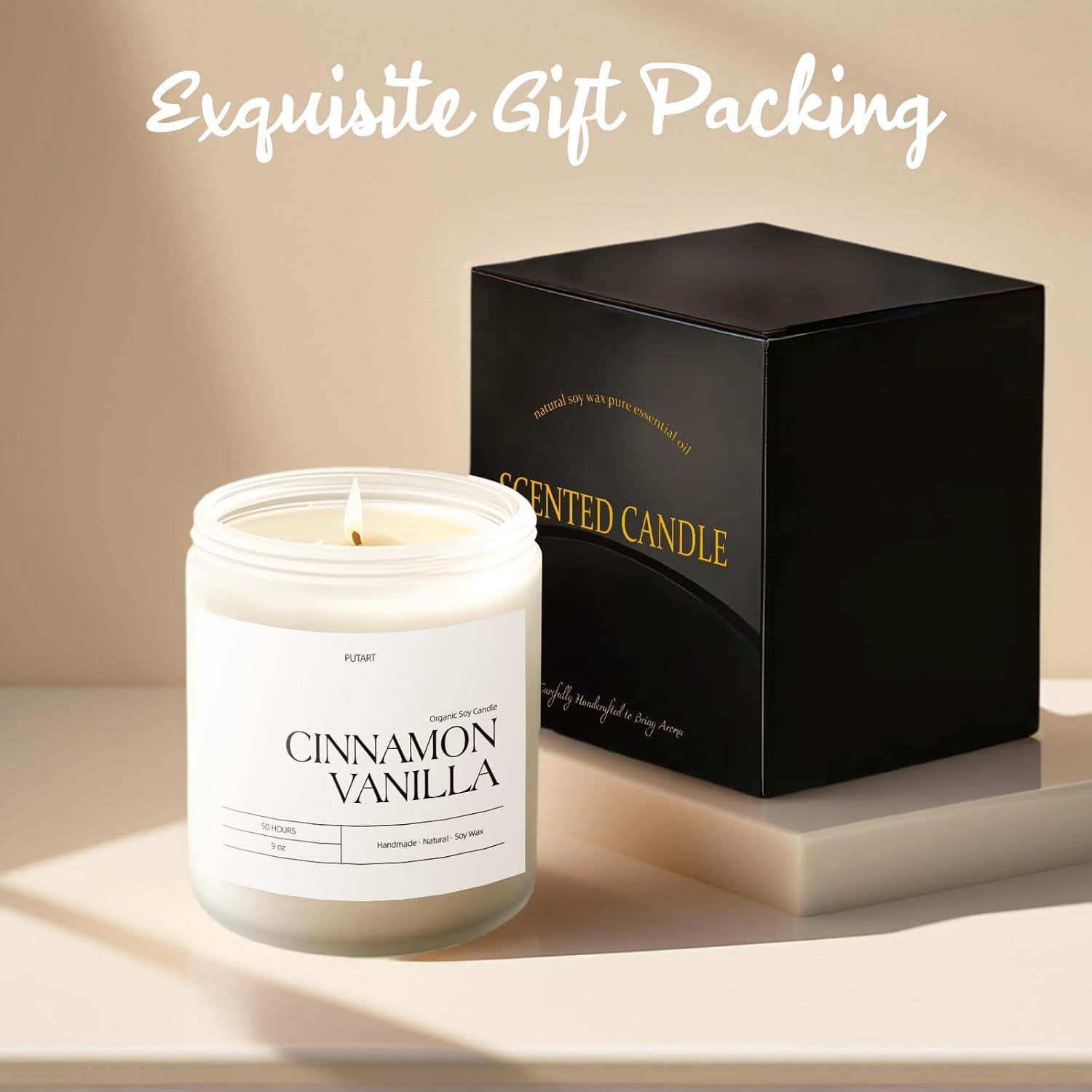 Vela Aromatizada de Soja Canela y Vainilla Putart 255g