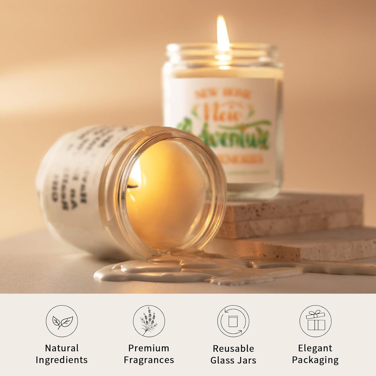 Vela Aromatizada de Cera de Soja 198g AceThrills - Regalo Nuevo Hogar