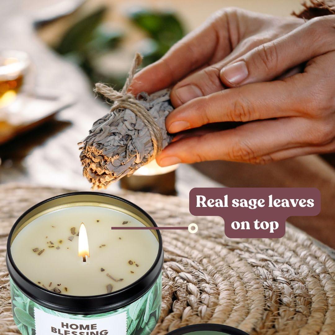 Vela Aromática de Salvia Pura Whole Works - Cera de Soja 170g