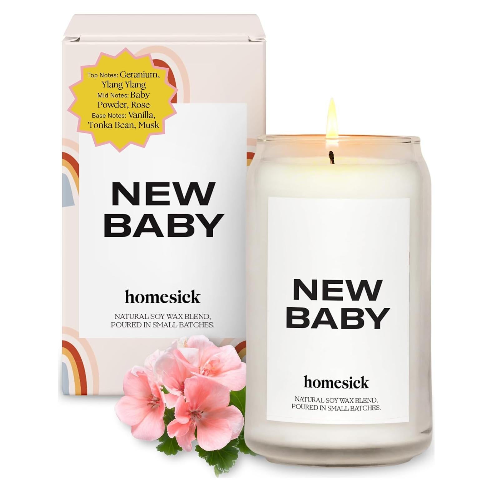 Vela Aromática Homesick Nuevo Bebé 389 g Cera de Soja 60-80 Horas