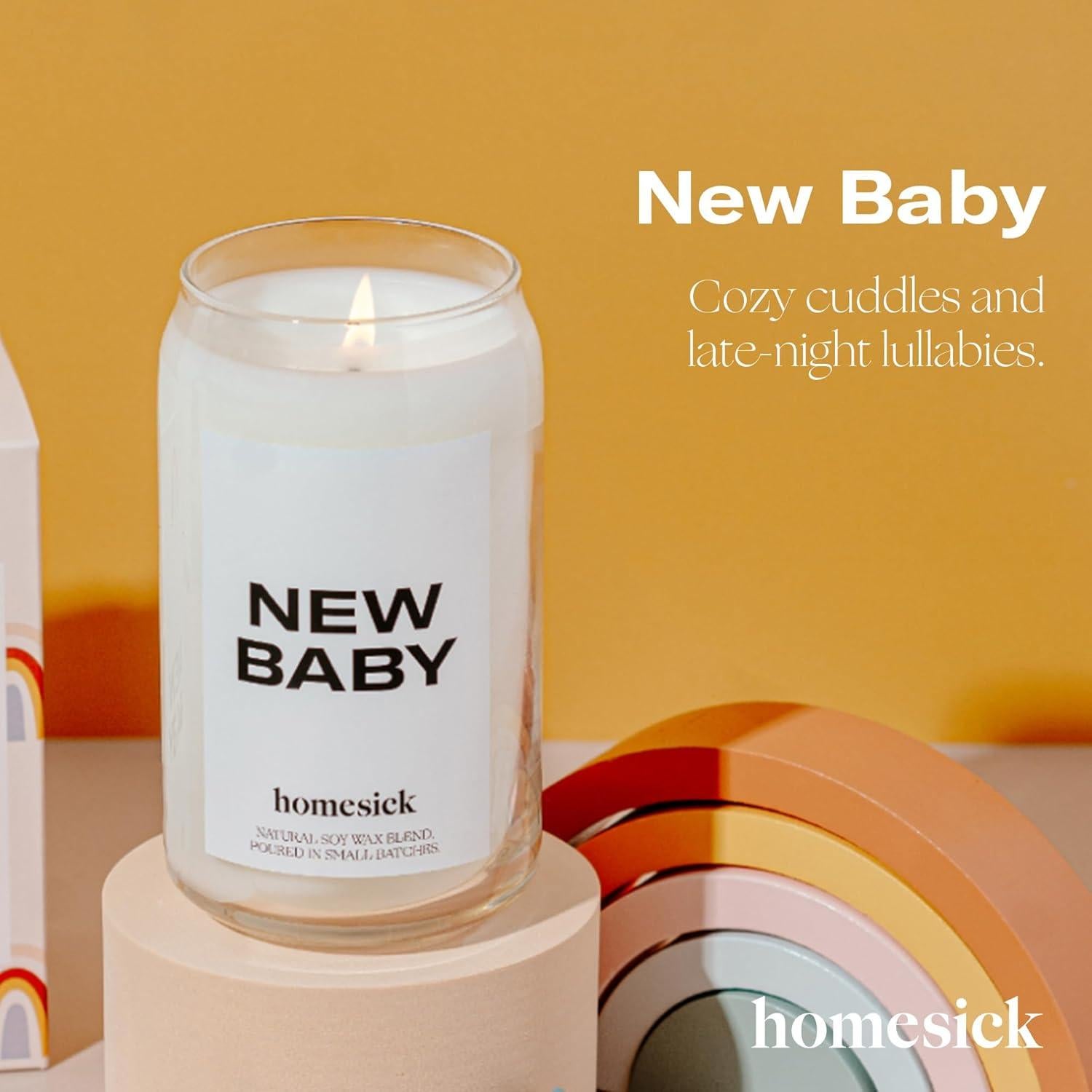 Vela Aromática Homesick Nuevo Bebé 389 g Cera de Soja 60-80 Horas