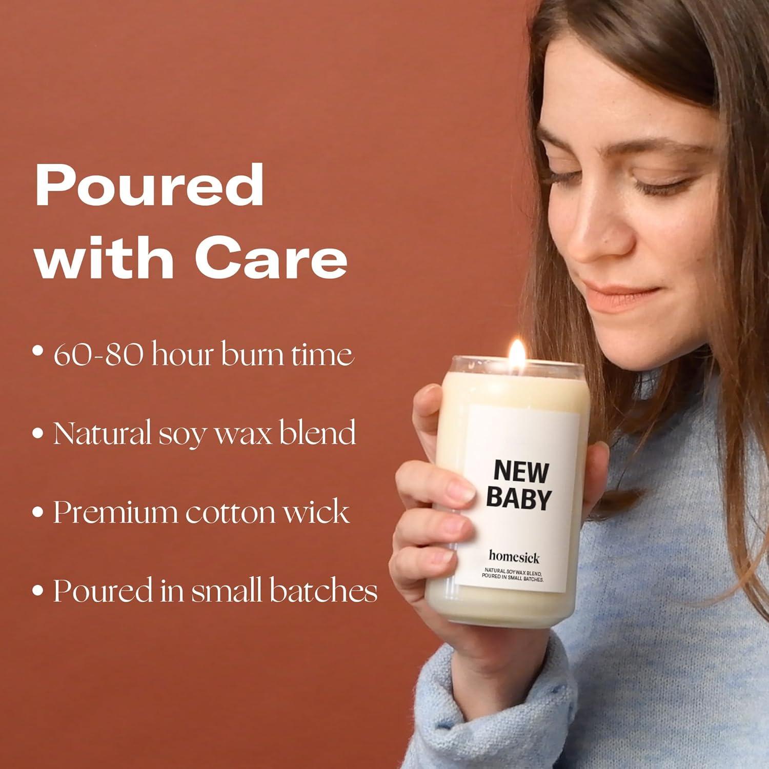 Vela Aromática Homesick Nuevo Bebé 389 g Cera de Soja 60-80 Horas