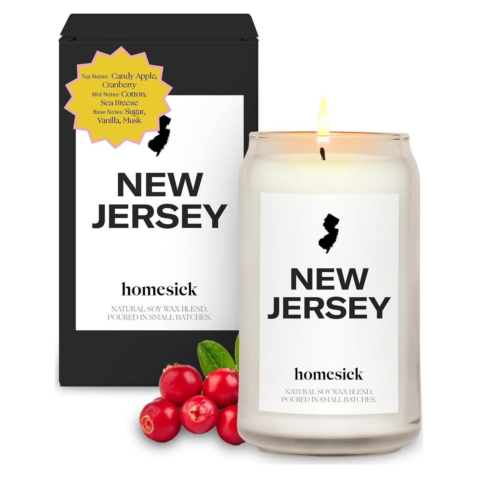 Vela Aromática Homesick Nueva Jersey 389 g - Cera de Soja