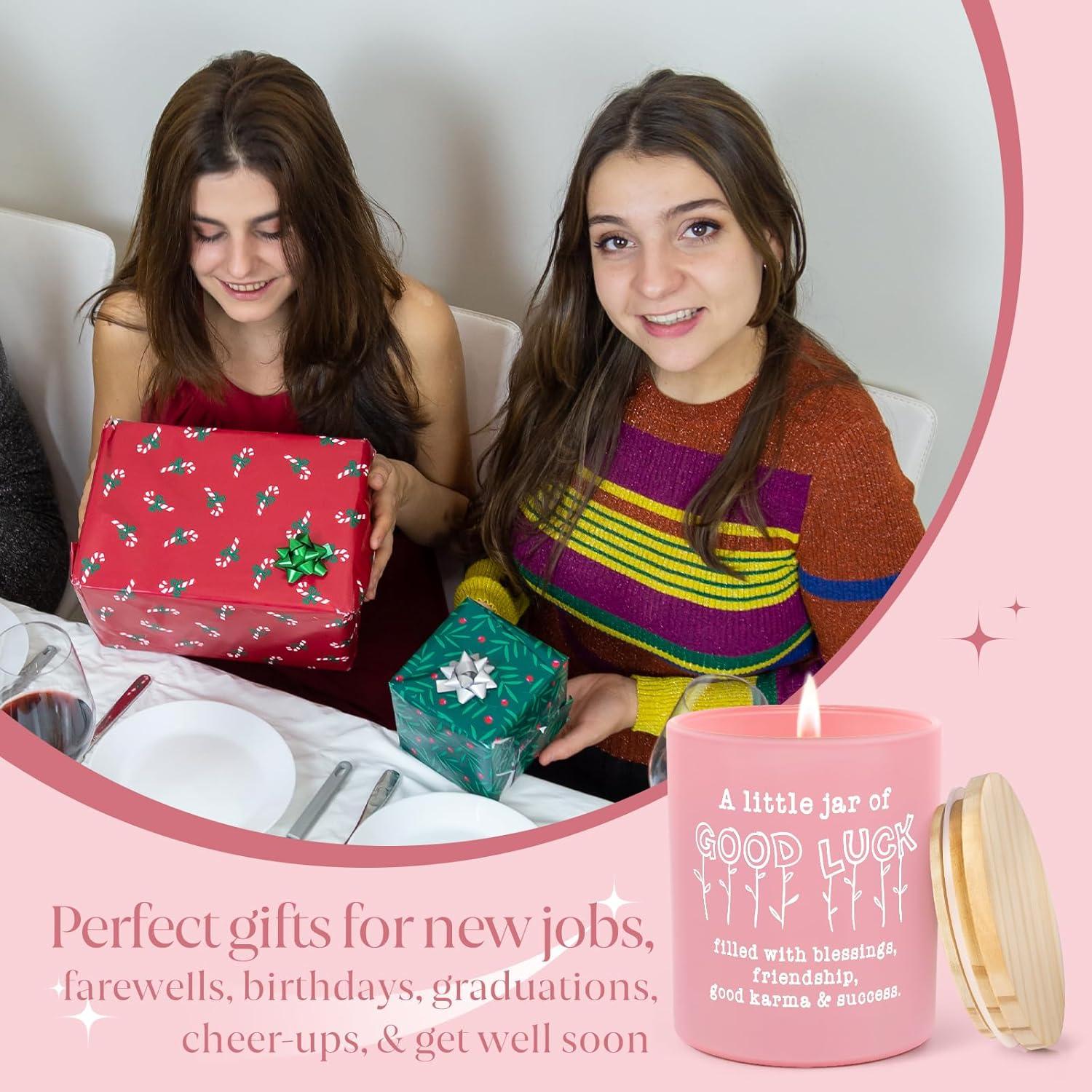 Vela Aromática de Buena Suerte IDELTIME 10oz Rosa con Fragancia