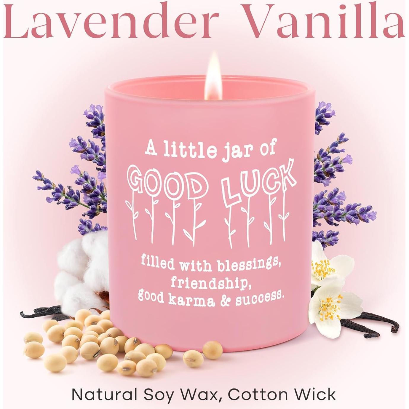 Vela Aromática de Buena Suerte IDELTIME 10oz Rosa con Fragancia