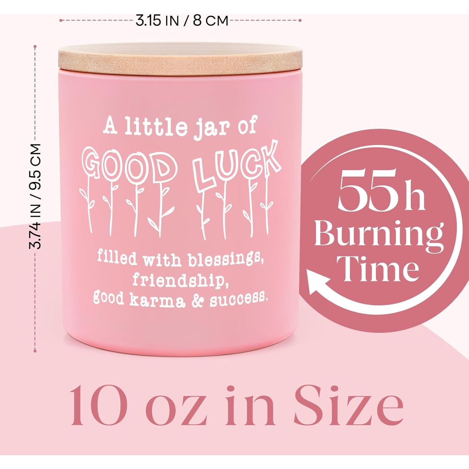 Vela Aromática de Buena Suerte IDELTIME 10oz Rosa con Fragancia