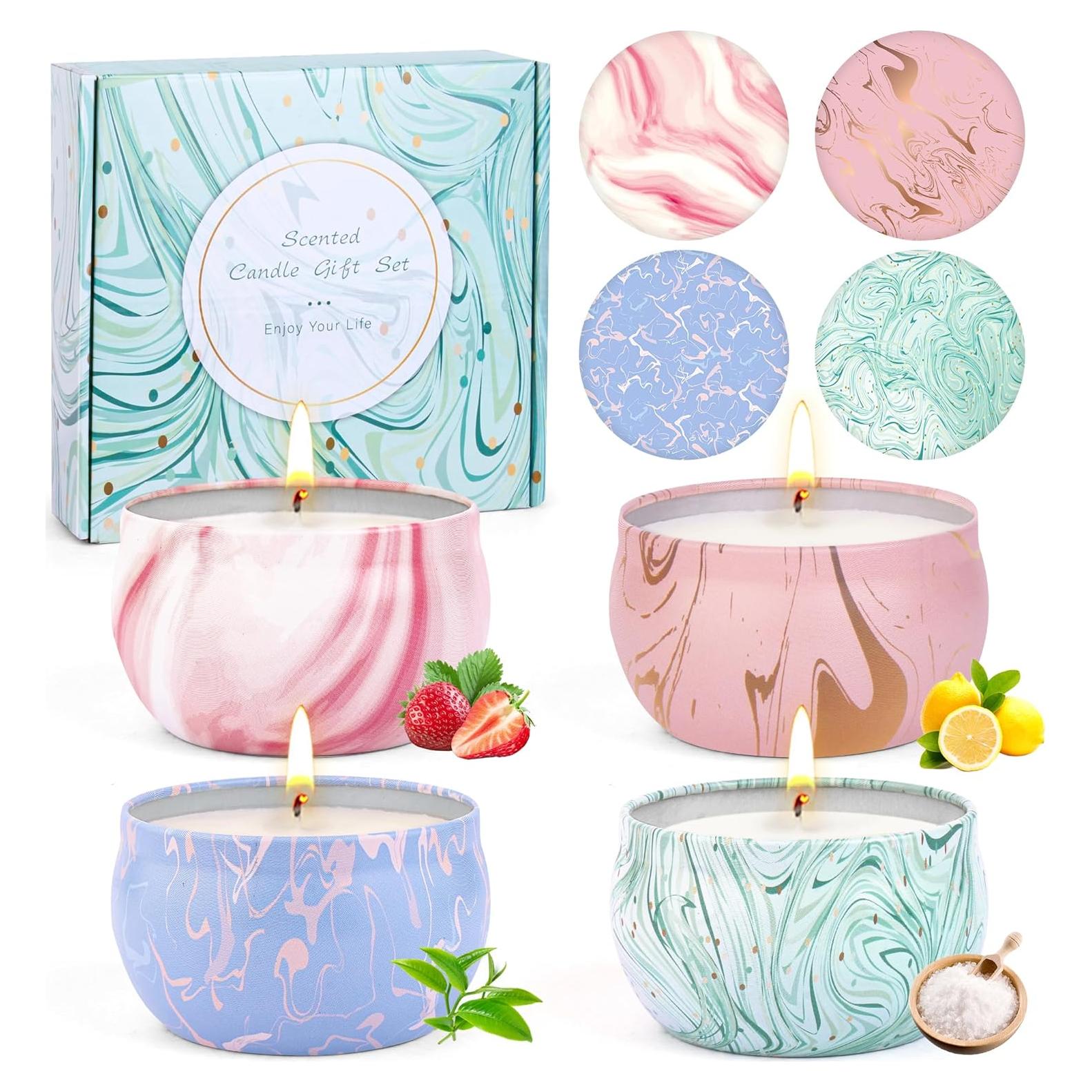 Set de 4 Velas Aromáticas de Cera de Soja KEARLGMBH
