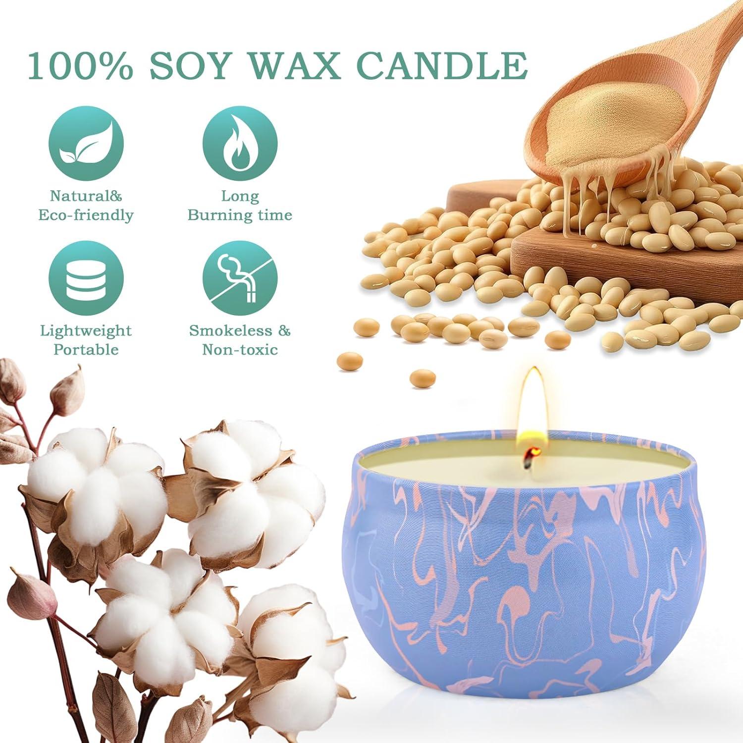 Set de 4 Velas Aromáticas de Cera de Soja KEARLGMBH