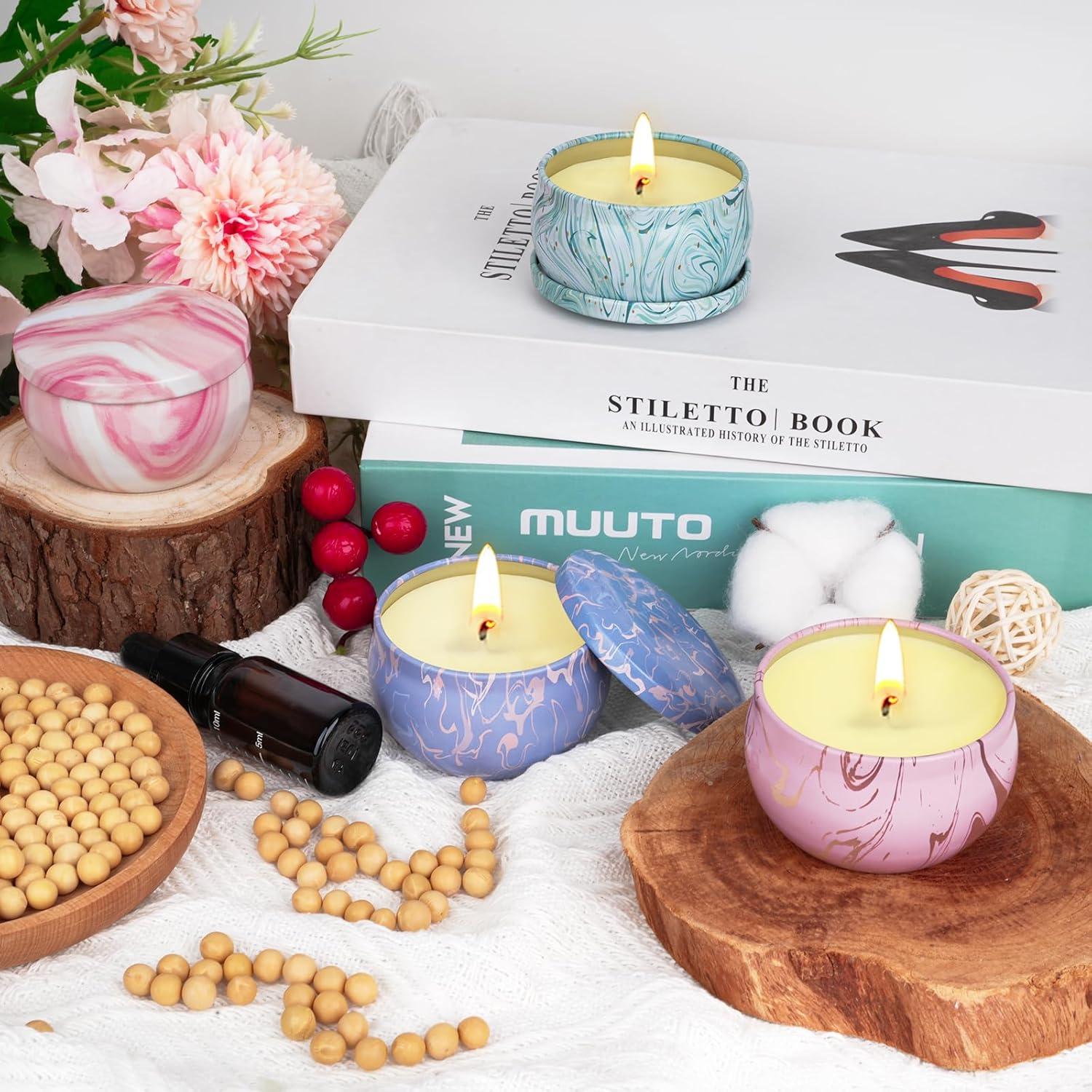 Set de 4 Velas Aromáticas de Cera de Soja KEARLGMBH