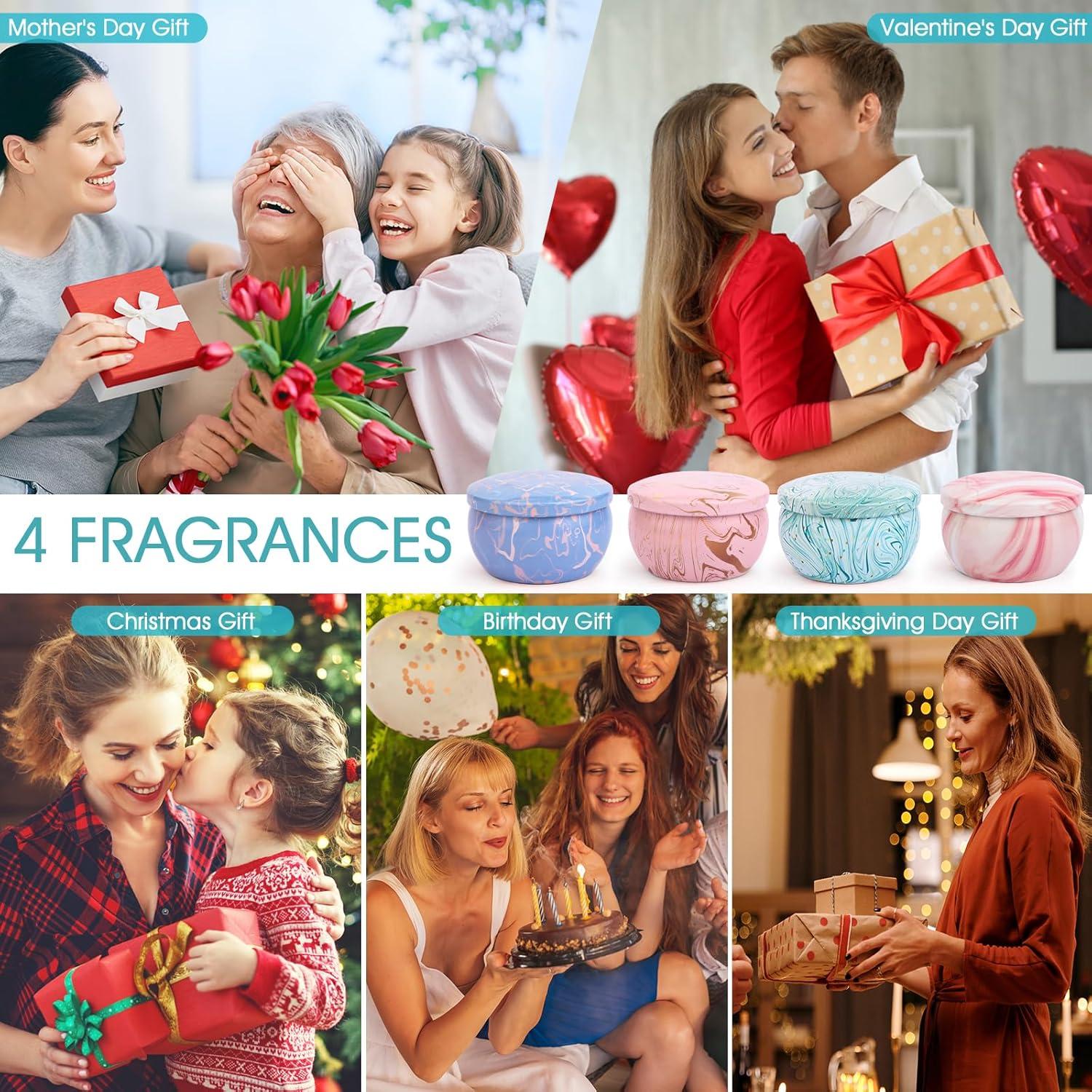 Set de 4 Velas Aromáticas de Cera de Soja KEARLGMBH