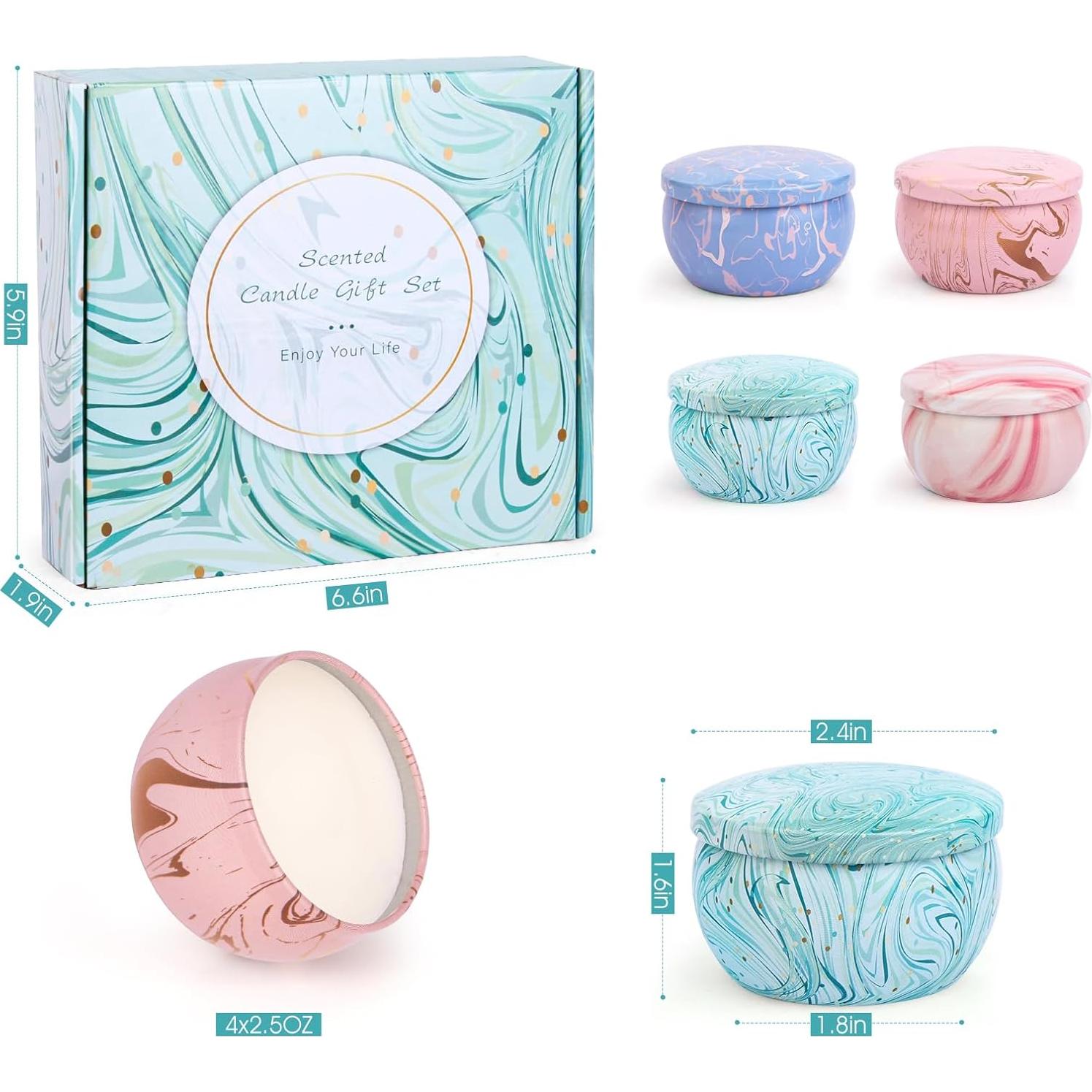 Set de 4 Velas Aromáticas de Cera de Soja KEARLGMBH