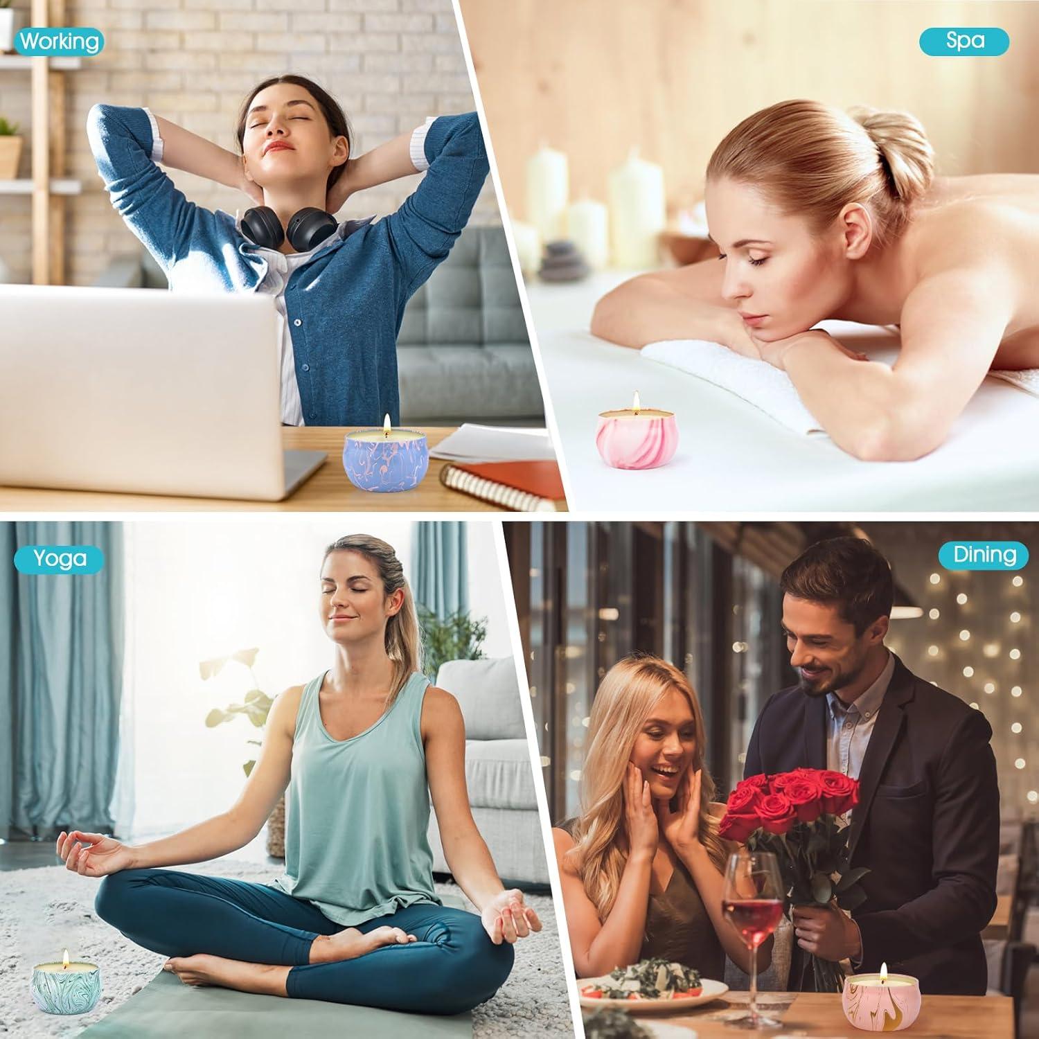 Set de 4 Velas Aromáticas de Cera de Soja KEARLGMBH