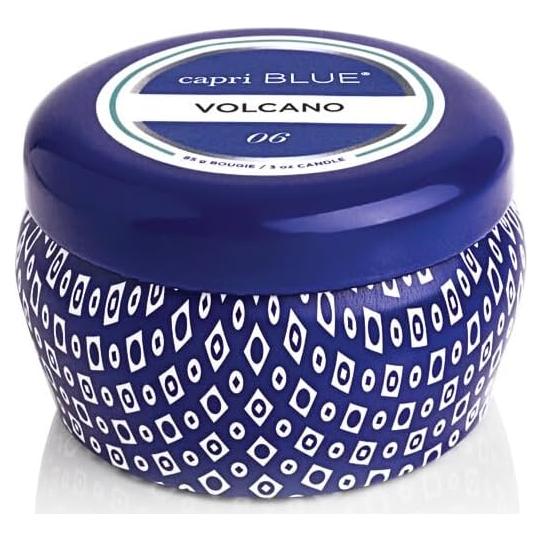 Vela Mini Tin Aroma Volcano Capri Blue - 85 g de Cera de Soja