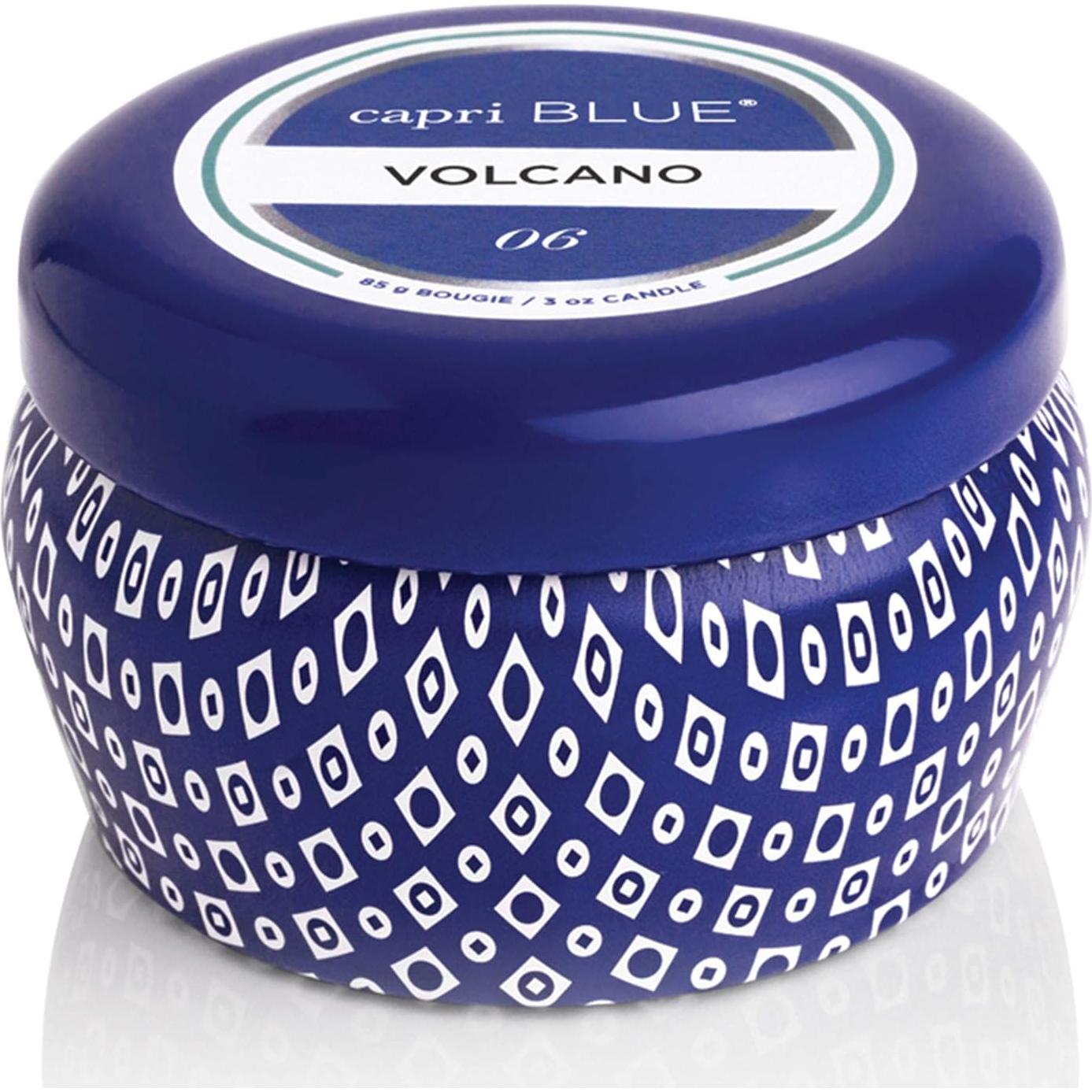 Vela Mini Tin Aroma Volcano Capri Blue - 85 g de Cera de Soja