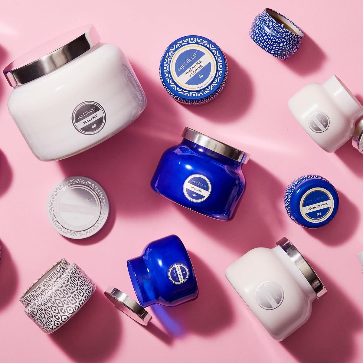 Vela Mini Tin Aroma Volcano Capri Blue - 85 g de Cera de Soja