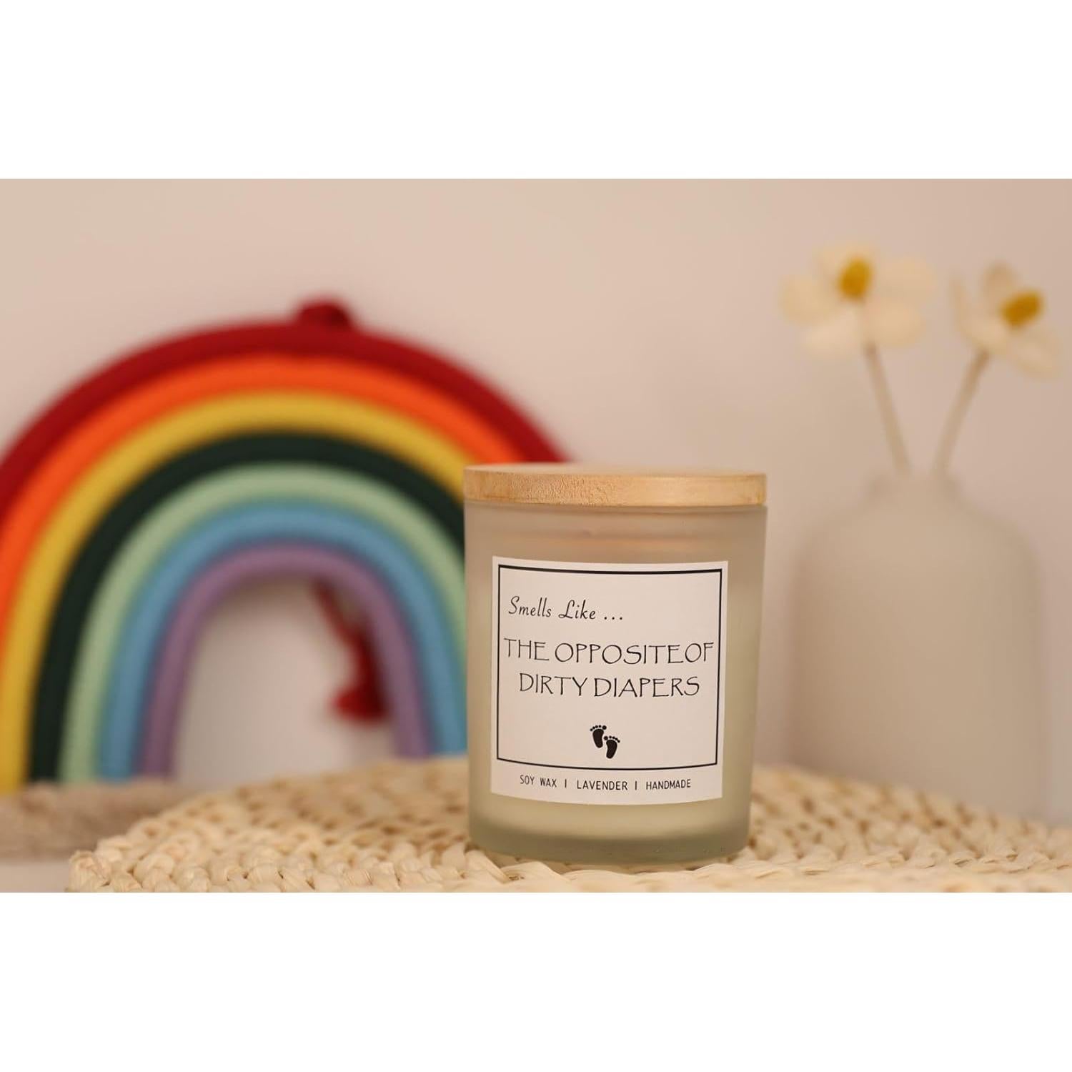 Vela Aromática de Lavanda 8oz - Regalo para Nuevas Mamás