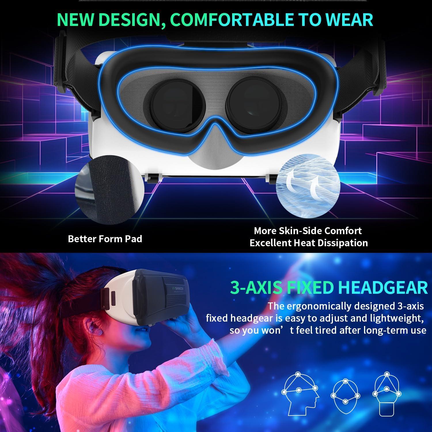 Auricular VR LAPORiO para Smartphones 4.7-6.5" 1080P