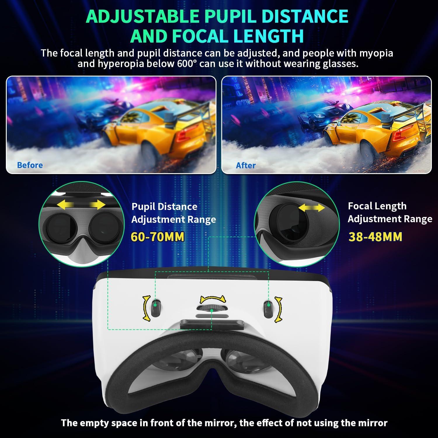 Auricular VR LAPORiO para Smartphones 4.7-6.5" 1080P