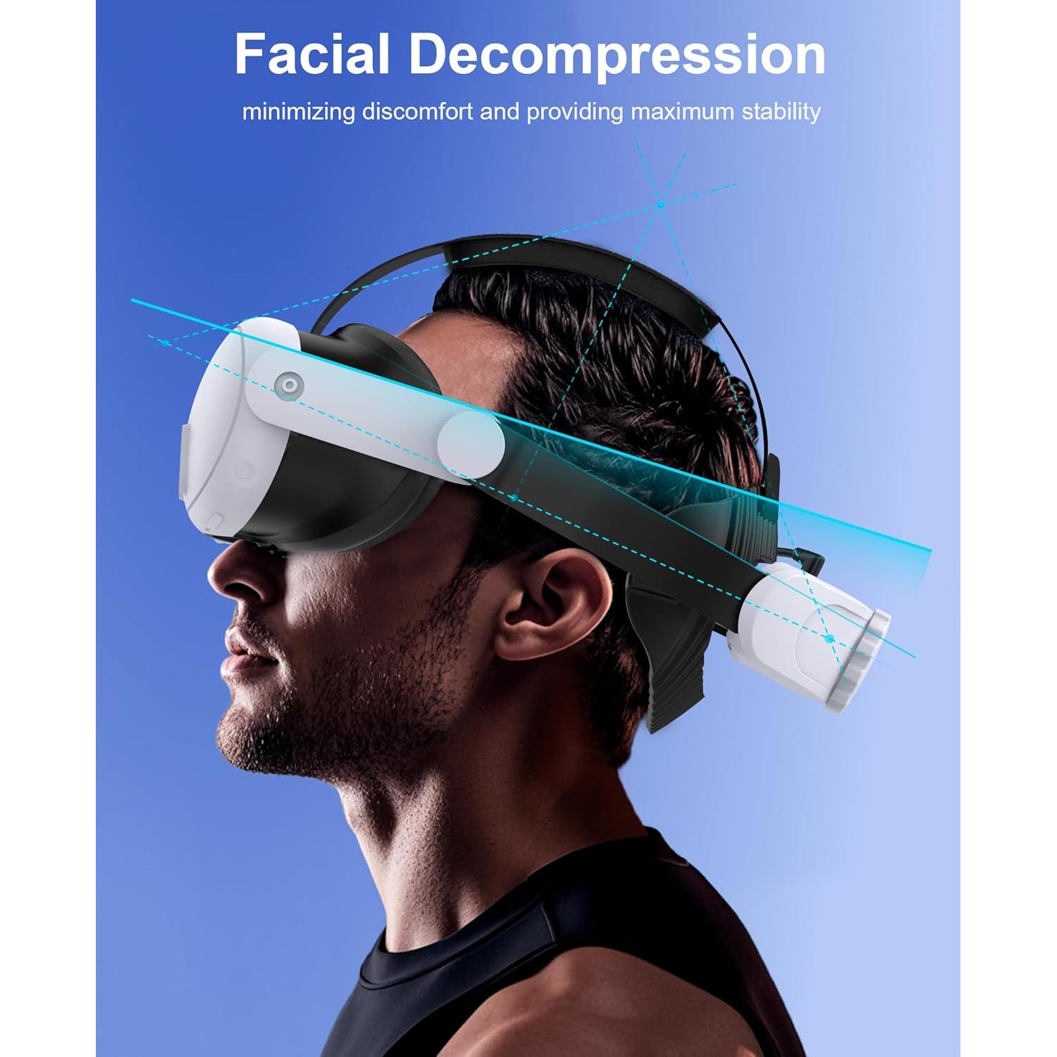 Correa para cabeza AXYBCOOL con batería 8000mAh para Quest 2/3/3S