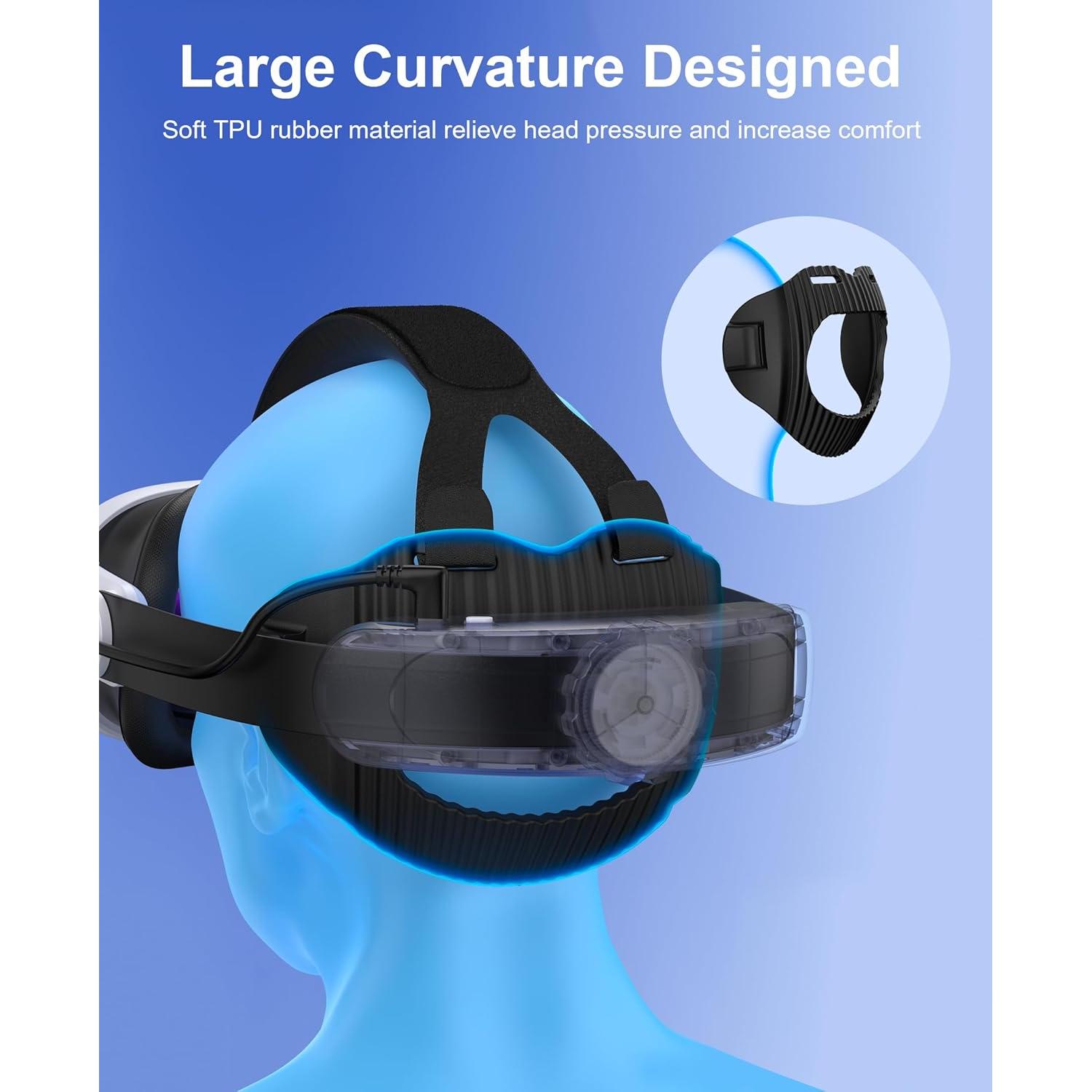 Correa para cabeza AXYBCOOL con batería 8000mAh para Quest 2/3/3S