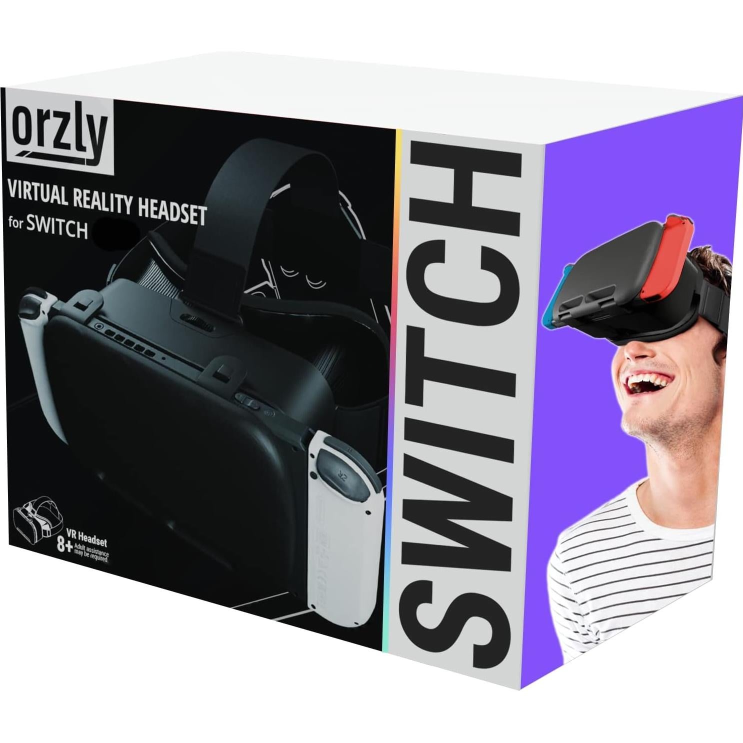 Auriculares VR Orzly para Nintendo Switch - Lente Ajustable - Negro