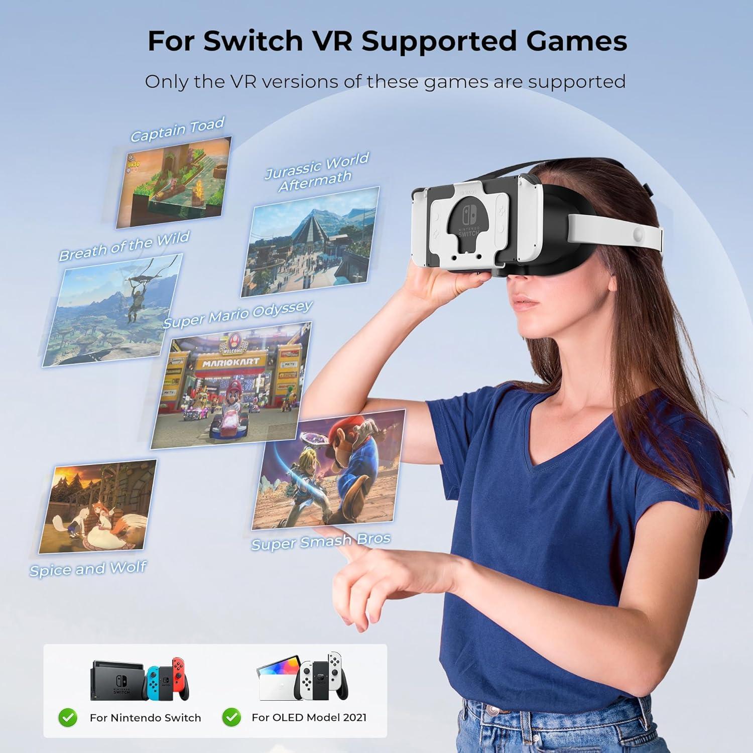 Auriculares VR Mejorados LXFEIFANTECH para Nintendo Switch OLED