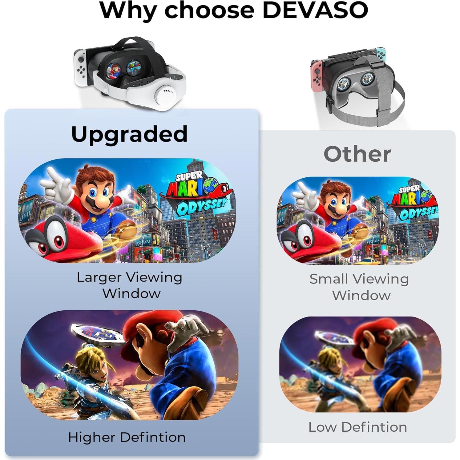 Auriculares VR Mejorados LXFEIFANTECH para Nintendo Switch OLED