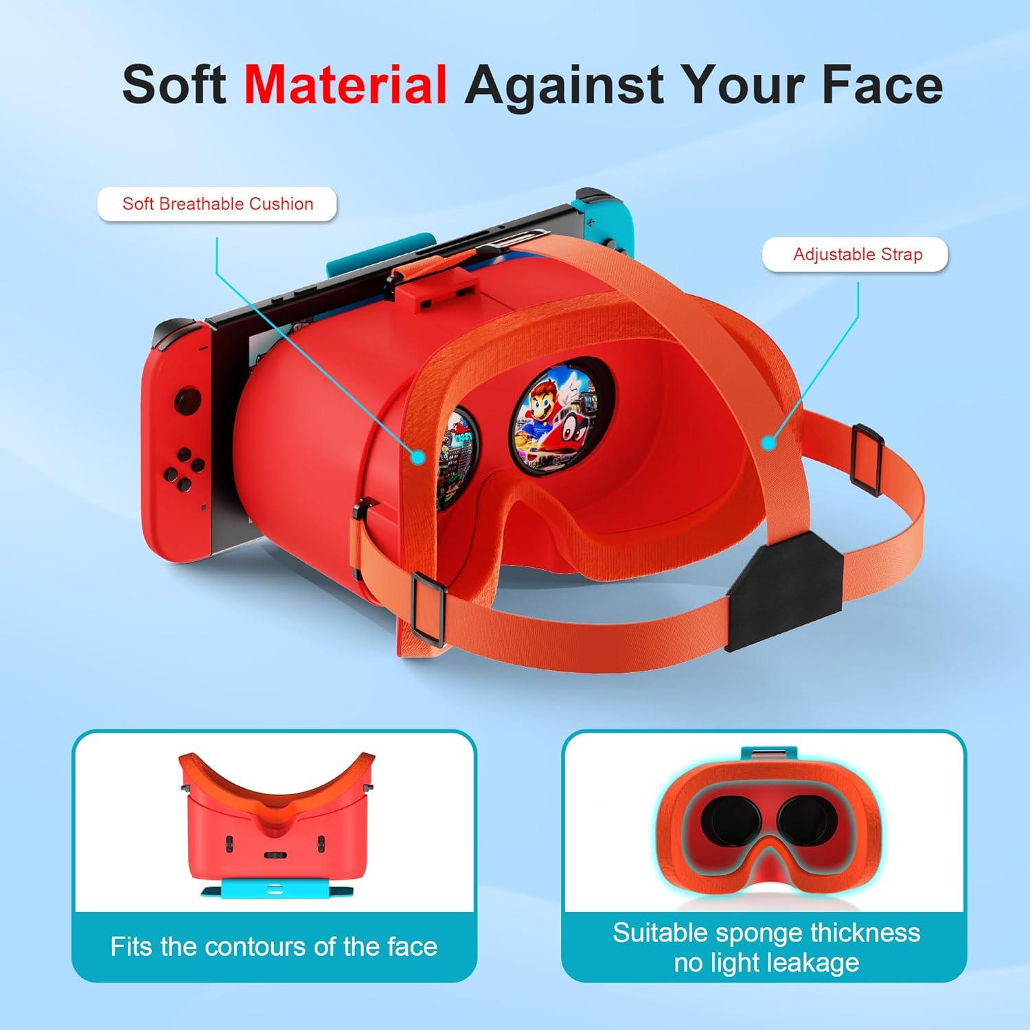 Auriculares VR STARTRC para Nintendo Switch y OLED, Lentes HD