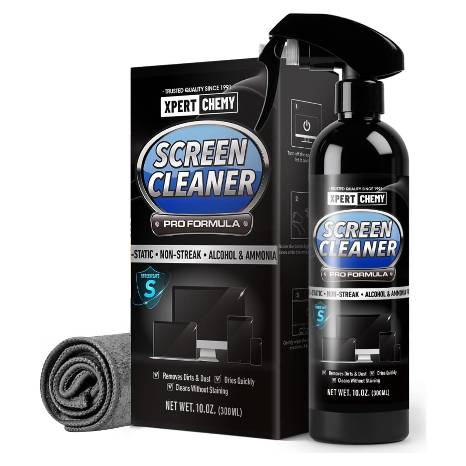 Limpiador de Pantallas XPERTCHEMY 430g con Paño de Microfibra