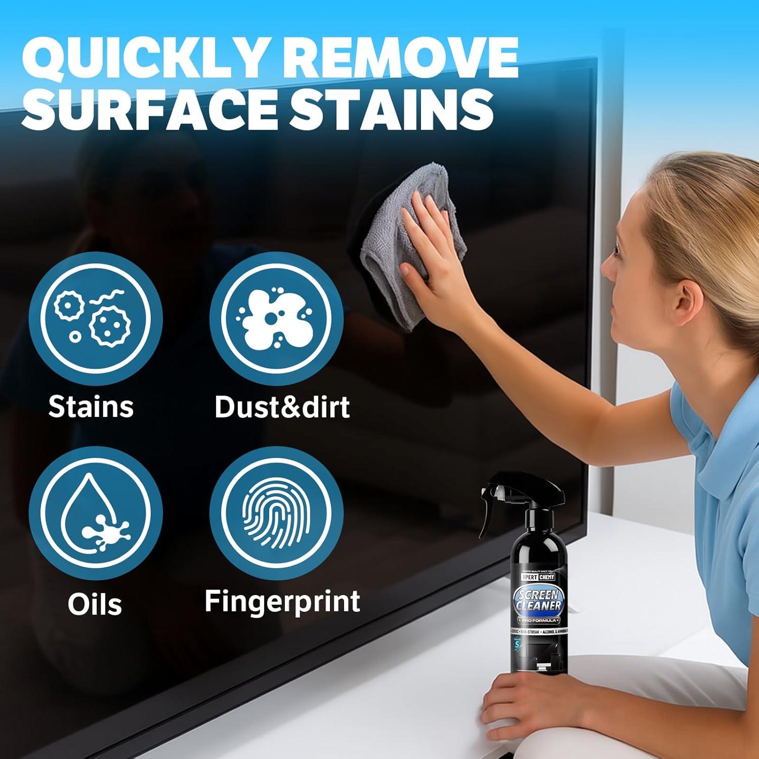 Limpiador de Pantallas XPERTCHEMY 430g con Paño de Microfibra