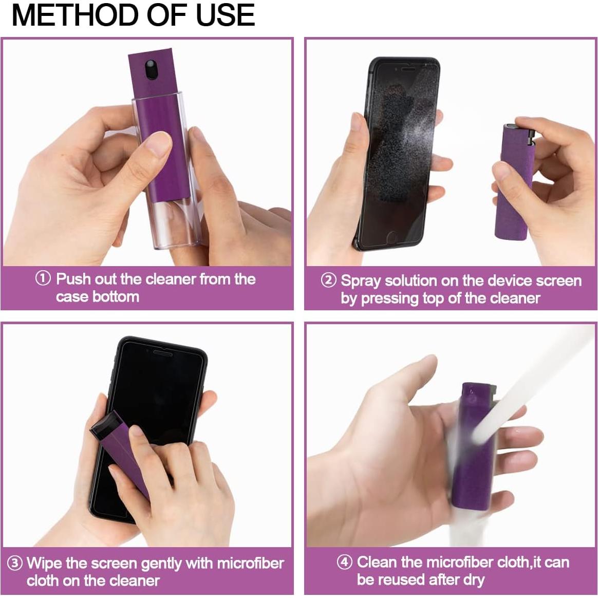 Kit Limpiador de Pantallas walrfid 2 en 1 - Spray 10ml y Paño