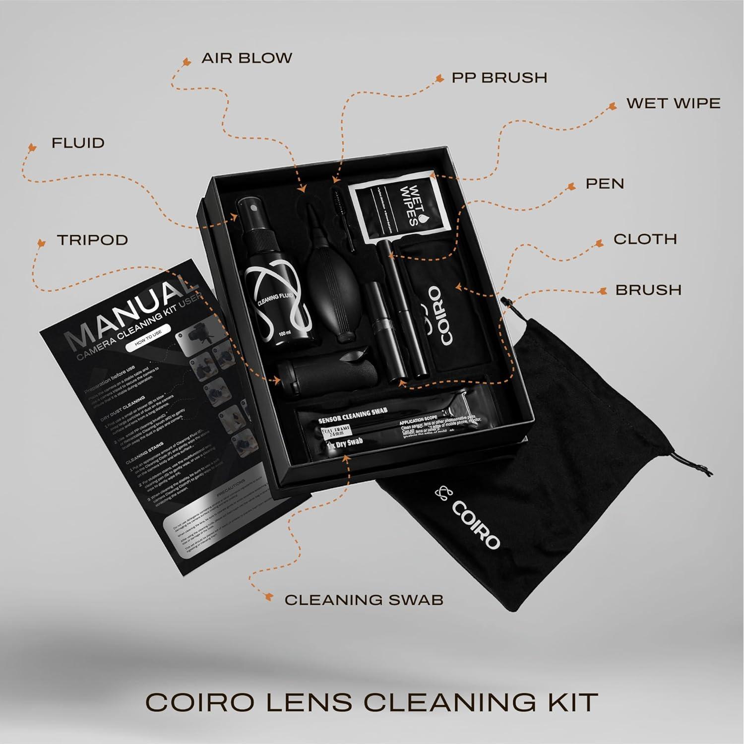 Kit de limpieza 9 en 1 para lentes de cámara C Coiro