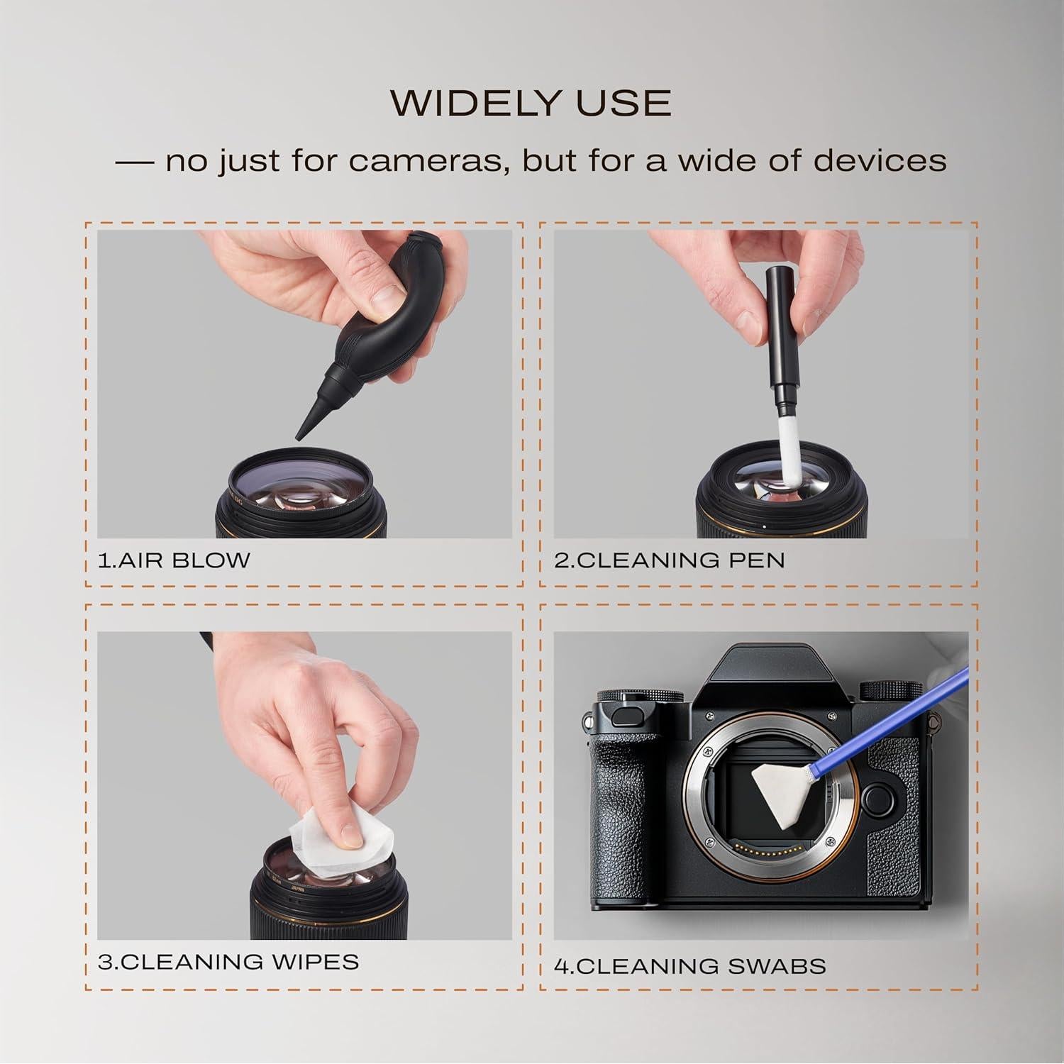 Kit de limpieza 9 en 1 para lentes de cámara C Coiro