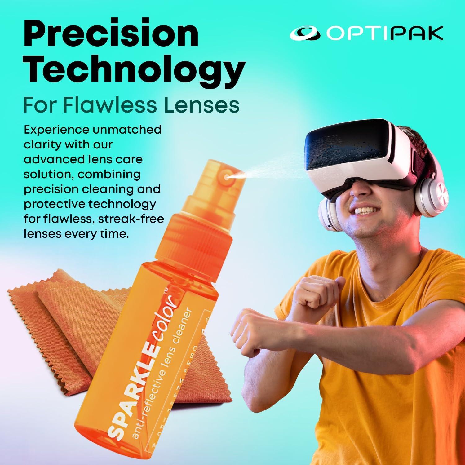 Kit de Limpieza de Gafas OPTIPAK - 4 Sprays 30ml + Paños