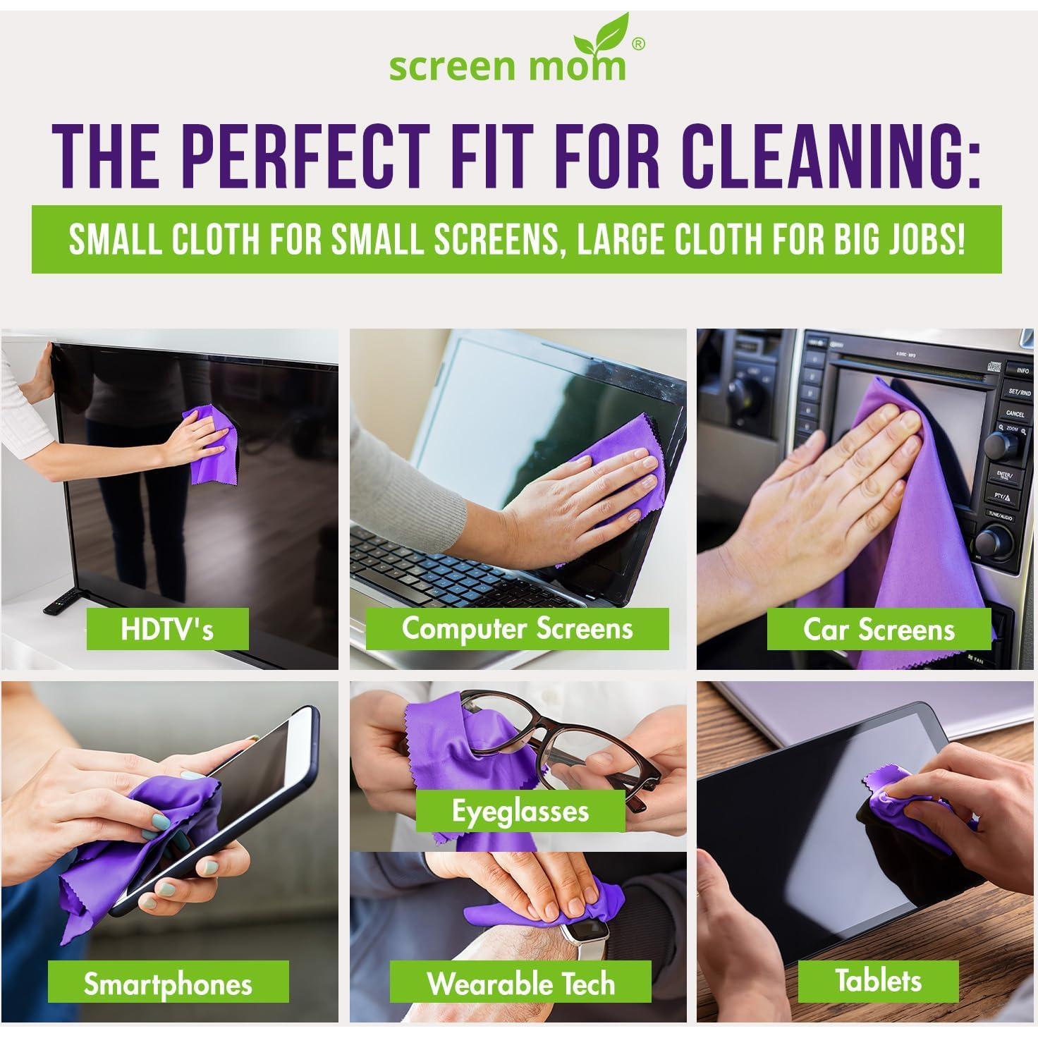 Paquete de 6 Paños de Microfibra Screen Mom para Pantallas