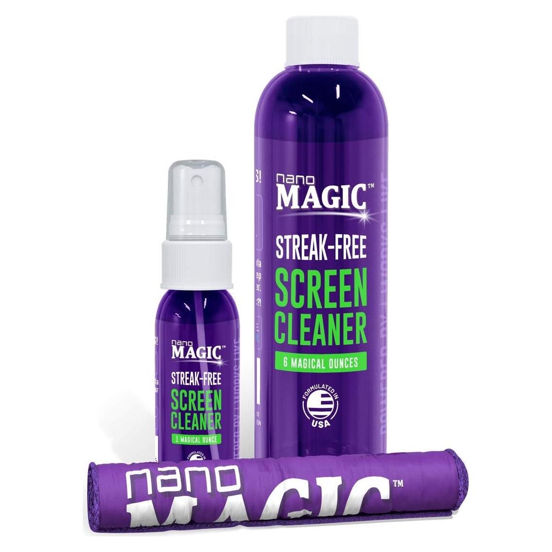 Kit de limpieza de pantallas Nano Magic - 7oz, 2 paños microfibra