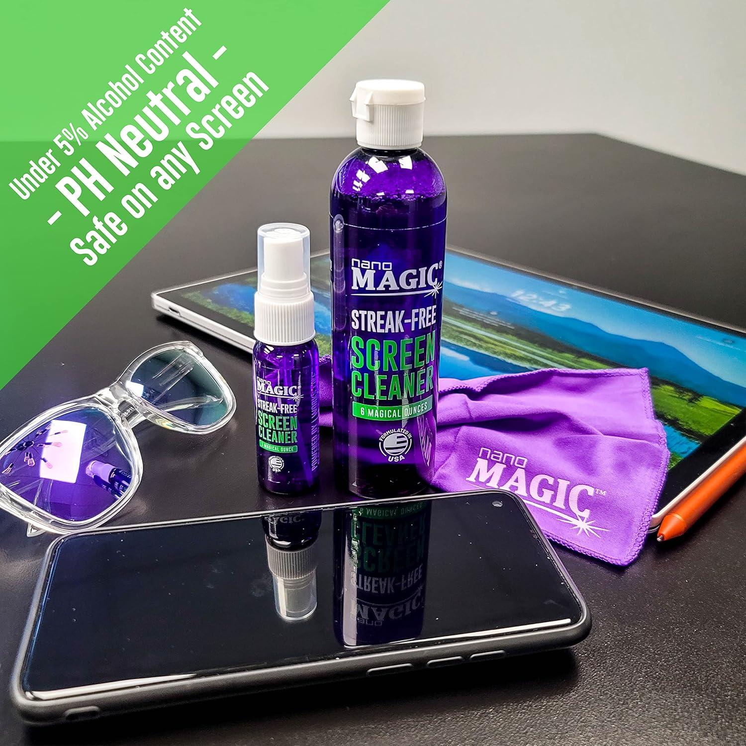 Kit de limpieza de pantallas Nano Magic - 7oz, 2 paños microfibra