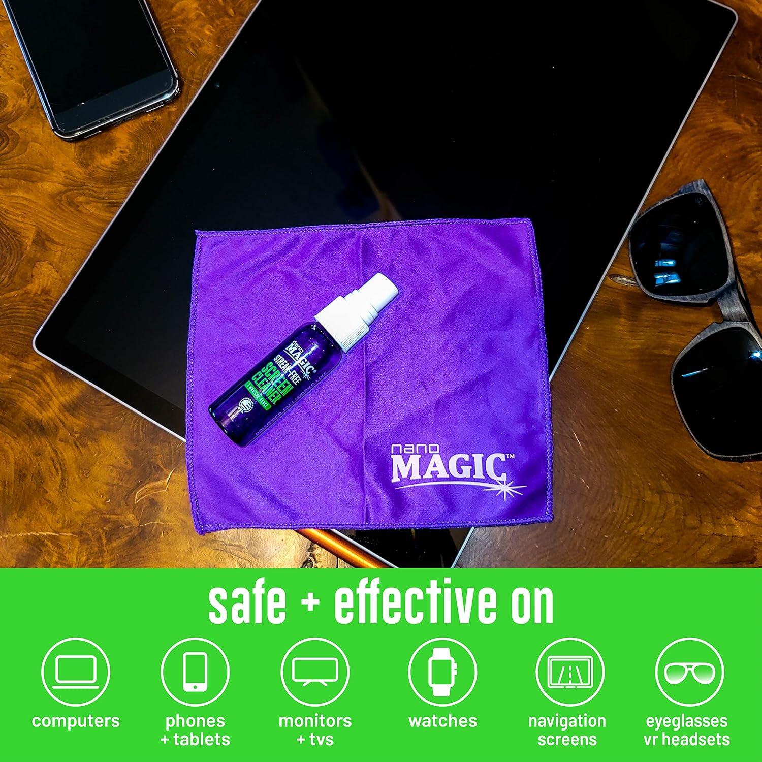 Kit de limpieza de pantallas Nano Magic - 7oz, 2 paños microfibra