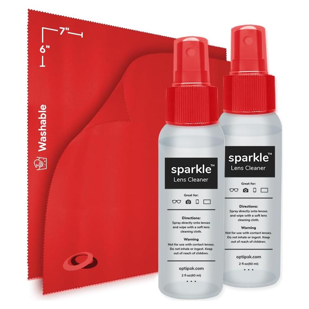 Kit de Limpieza de Gafas OPTIPAK - 2 Spray 60ml + 2 Paños