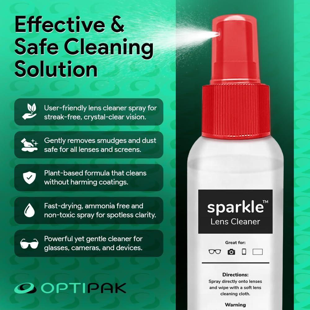 Kit de Limpieza de Gafas OPTIPAK - 2 Spray 60ml + 2 Paños