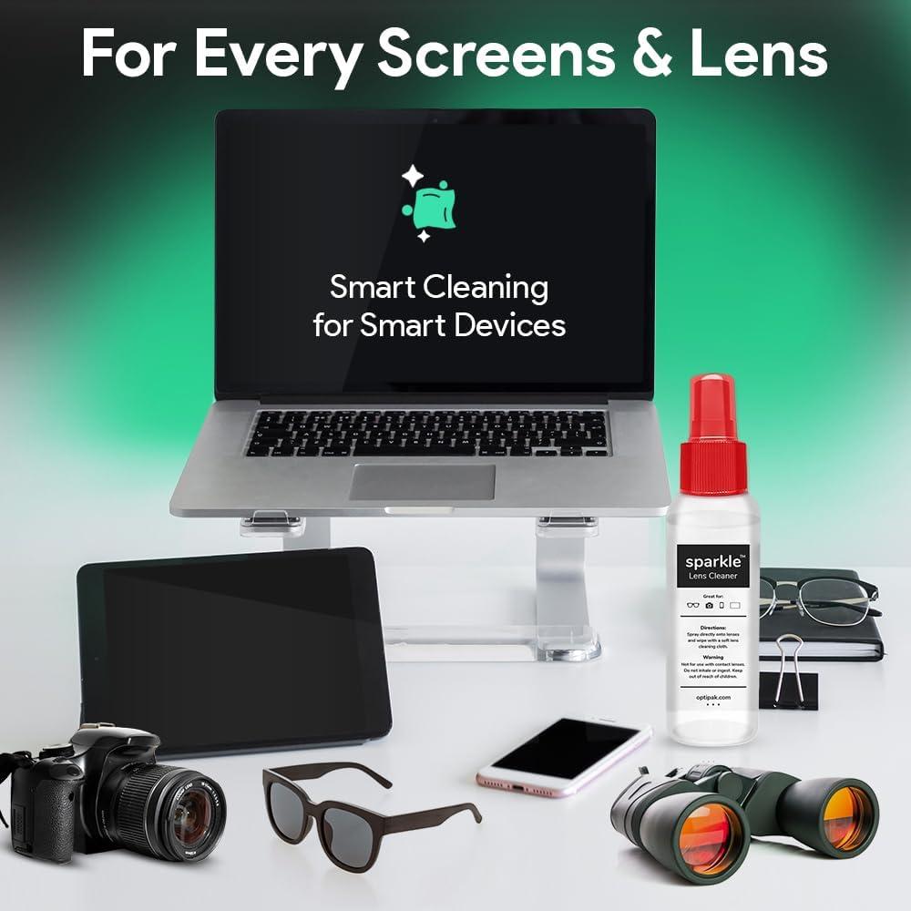 Kit de Limpieza de Gafas OPTIPAK - 2 Spray 60ml + 2 Paños