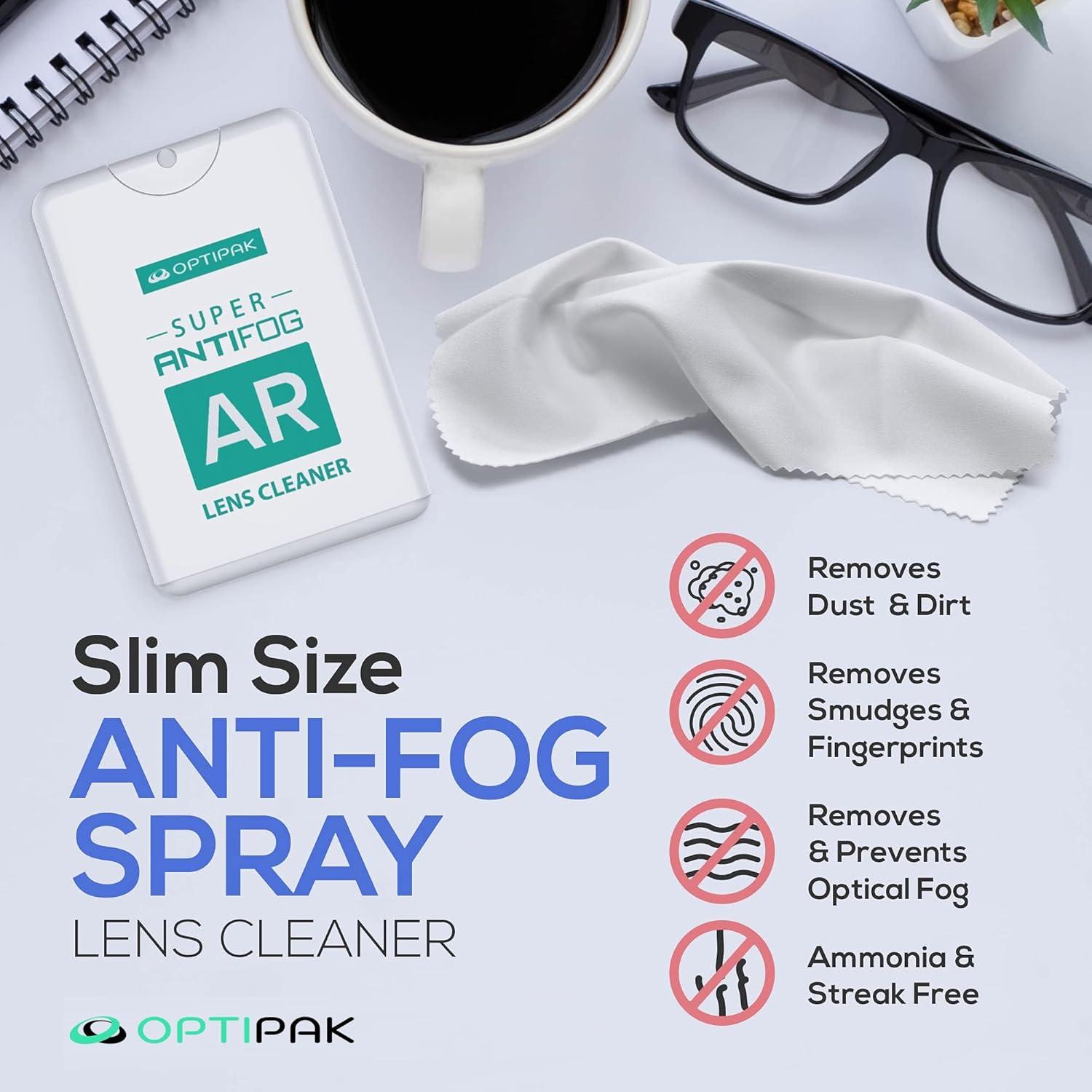 Kit de Limpieza de Gafas Antivaho OPTIPAK 4x20ml + Paños