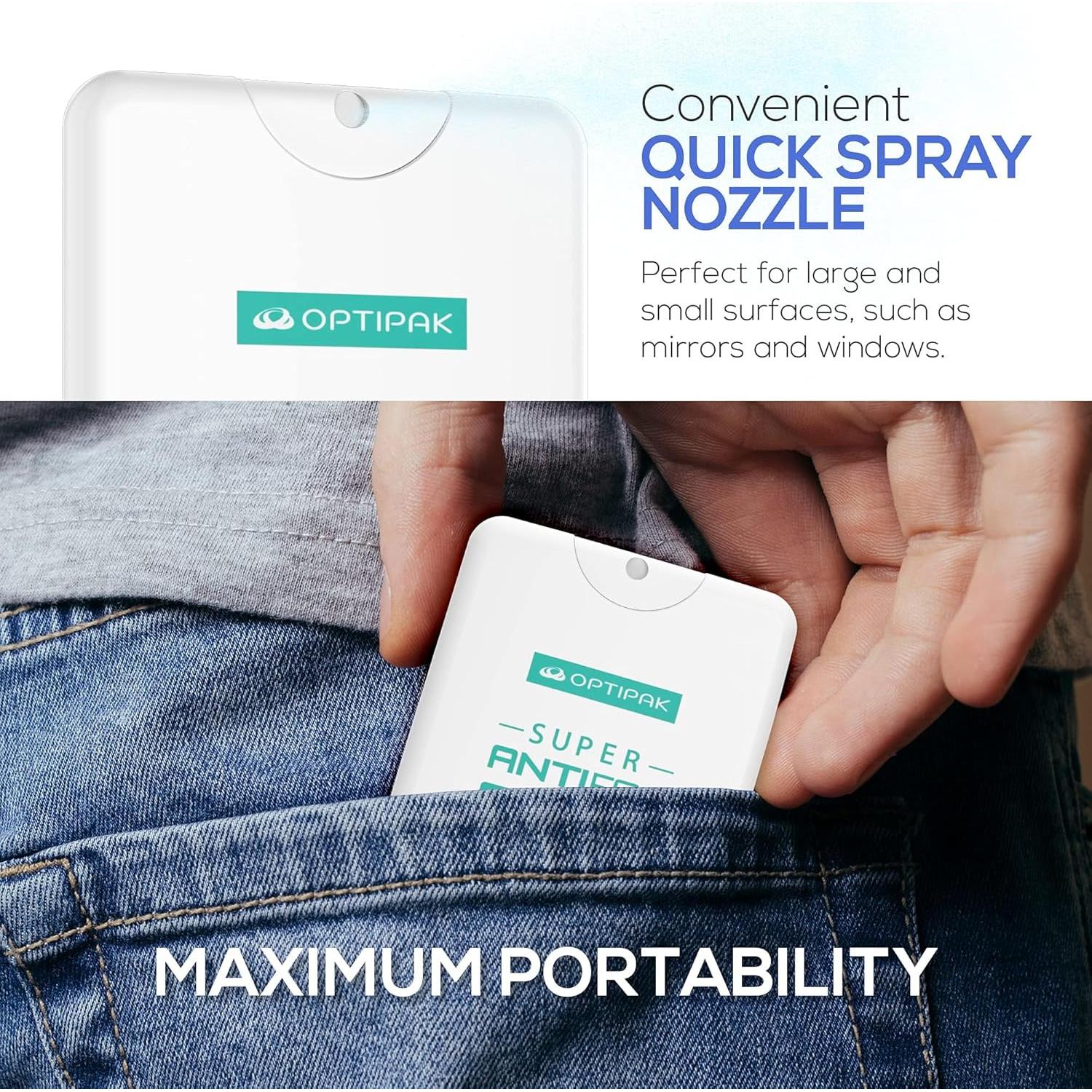 Kit de Limpieza de Gafas Antivaho OPTIPAK 4x20ml + Paños