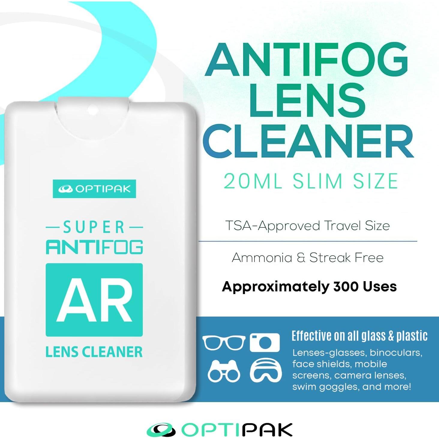 Kit de Limpieza de Gafas Antivaho OPTIPAK 4x20ml + Paños