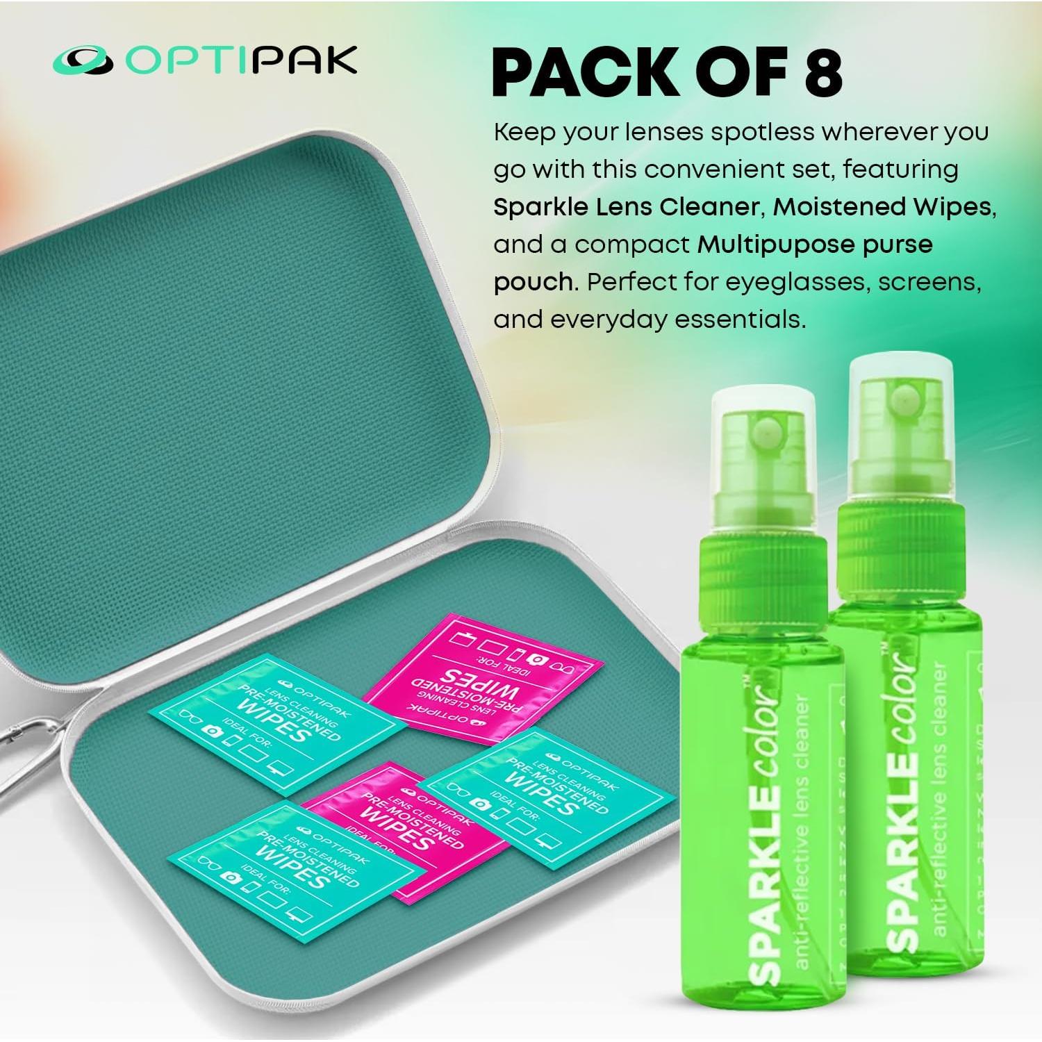 Kit de Limpieza de Lentes OPTIPAK - 2 Spray 30ml + 5 Toallitas