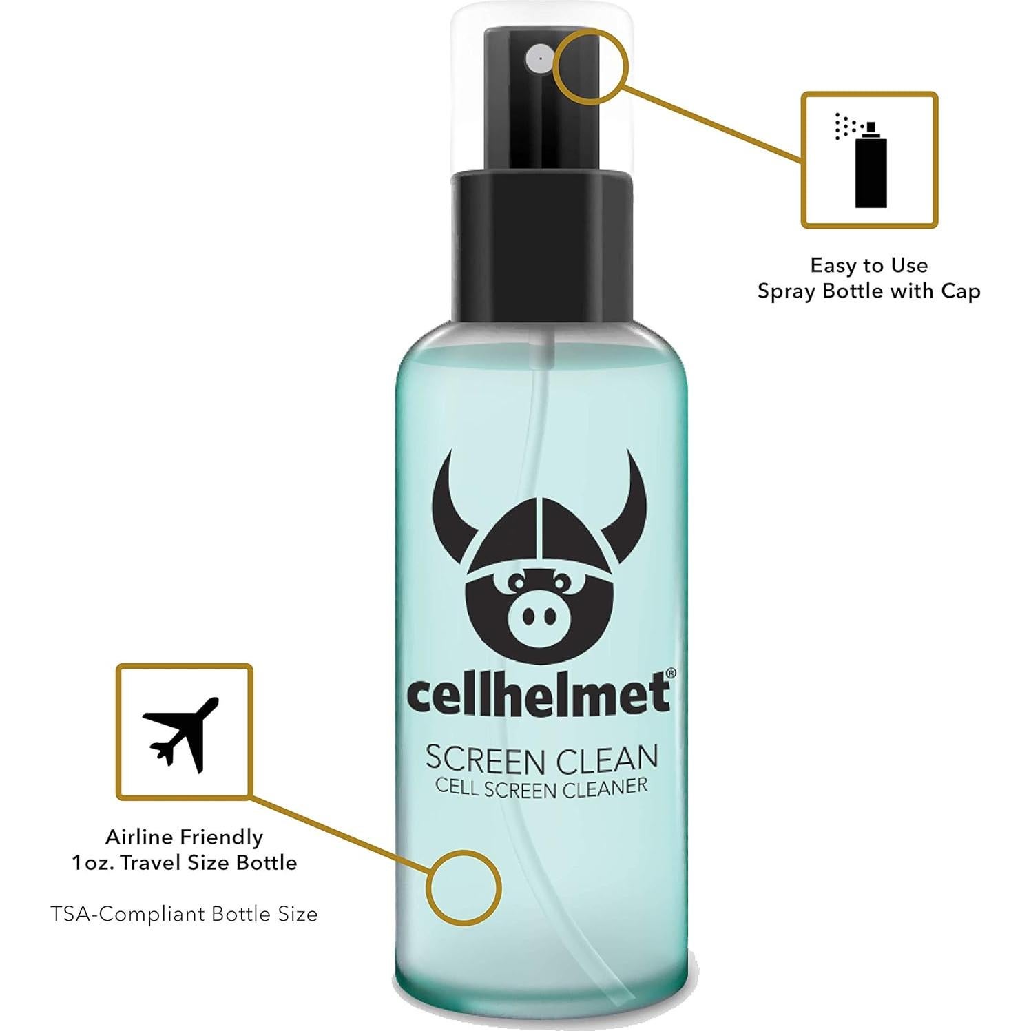 Kit de Limpieza de Pantalla Cellhelmet 30ml Gel Menta Fresca