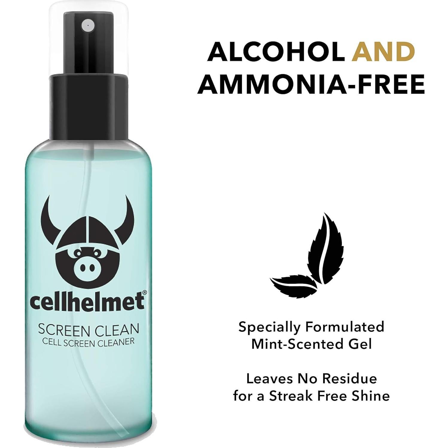 Kit de Limpieza de Pantalla Cellhelmet 30ml Gel Menta Fresca