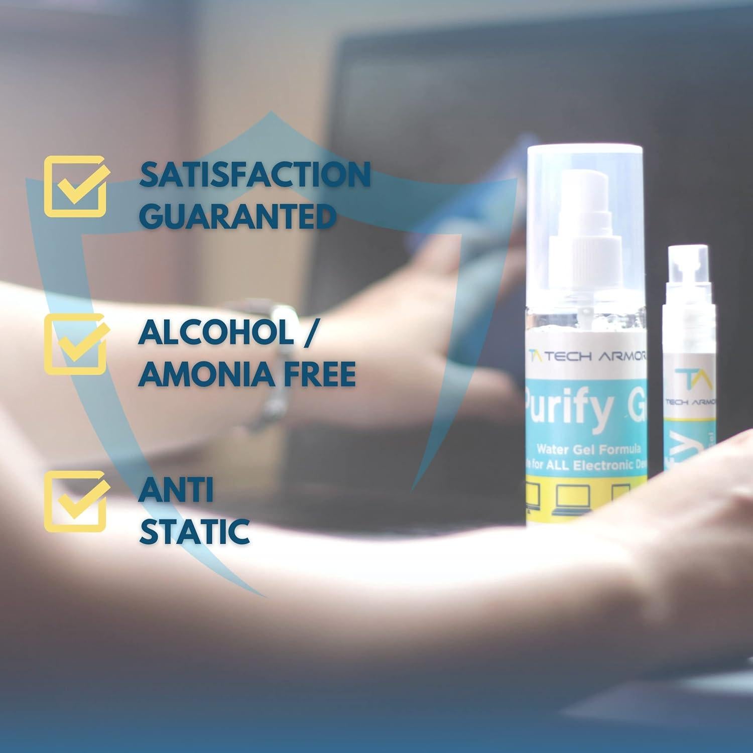 Kit de Limpieza de Pantallas Tech Armor - 96.39ml + 22.68ml
