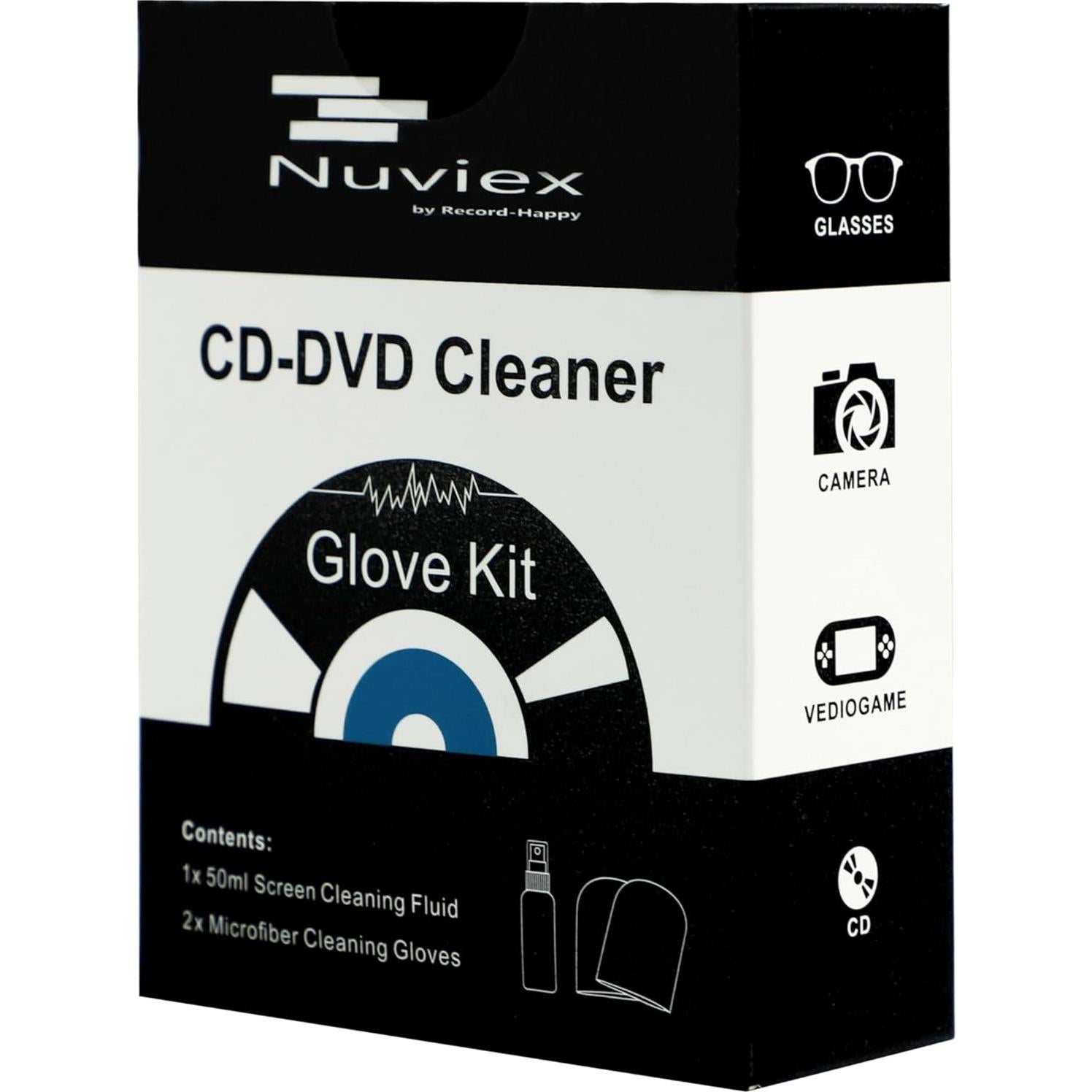 Kit de Limpieza de CDs y DVDs Record-Happy con Guante Microfibra