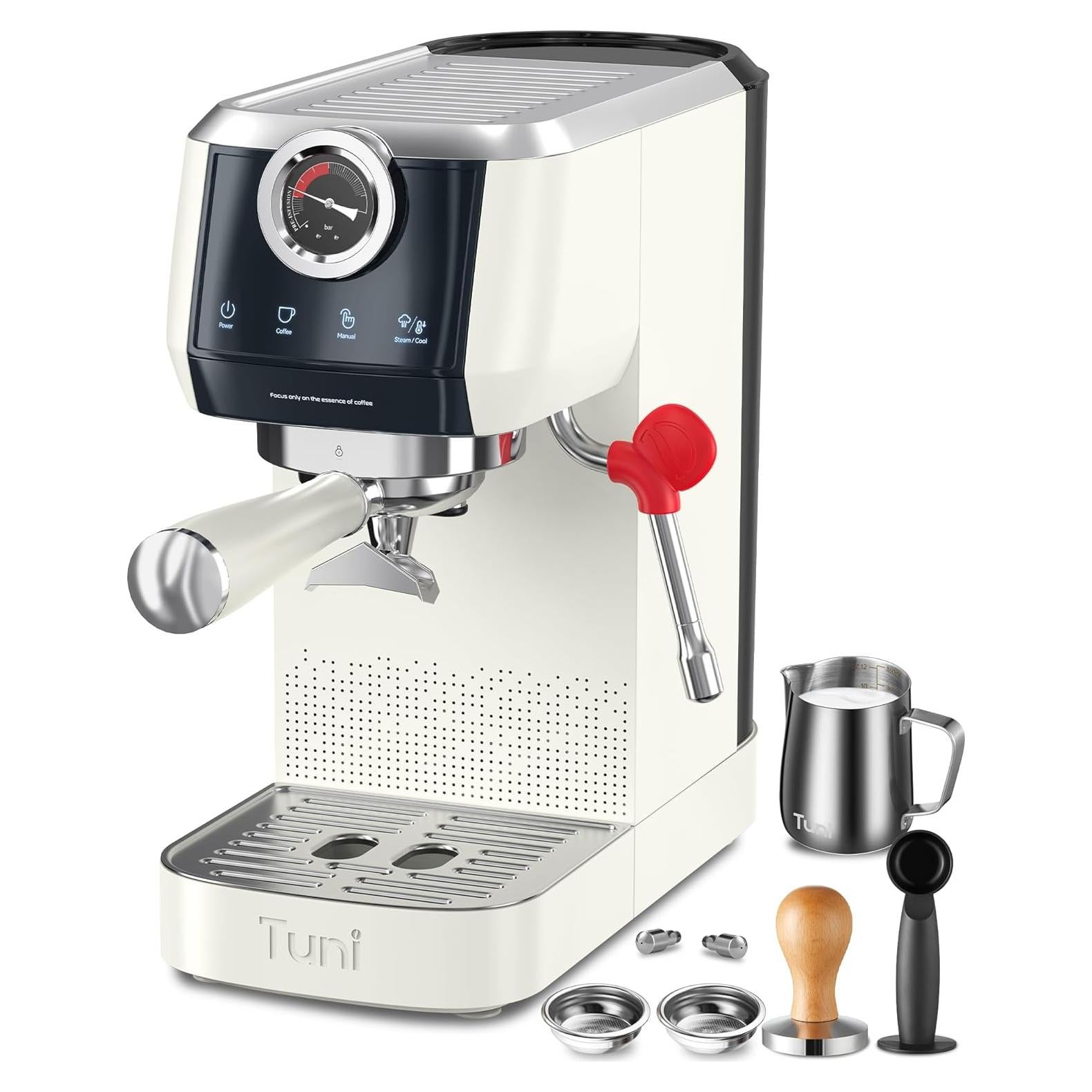 Cafetera Espresso Tuni E2 20 Bar Semiautomática con Vaporizador
